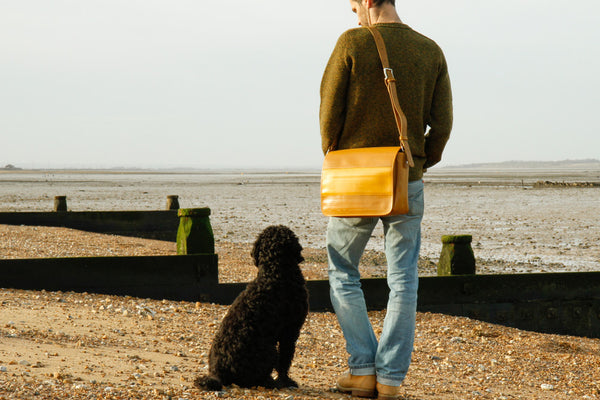 Elvis & Kresse Messenger bag, made from decommissioned fire-hose