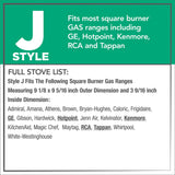 Square image with text: Style K fit with list of range brands