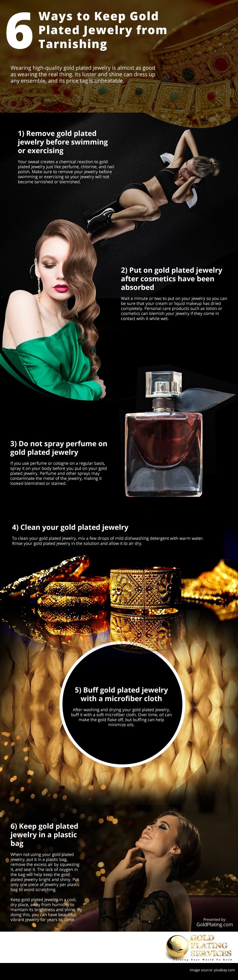 6 Ways to Keep Gold Plated Jewelry from Tarnishing [infographic]