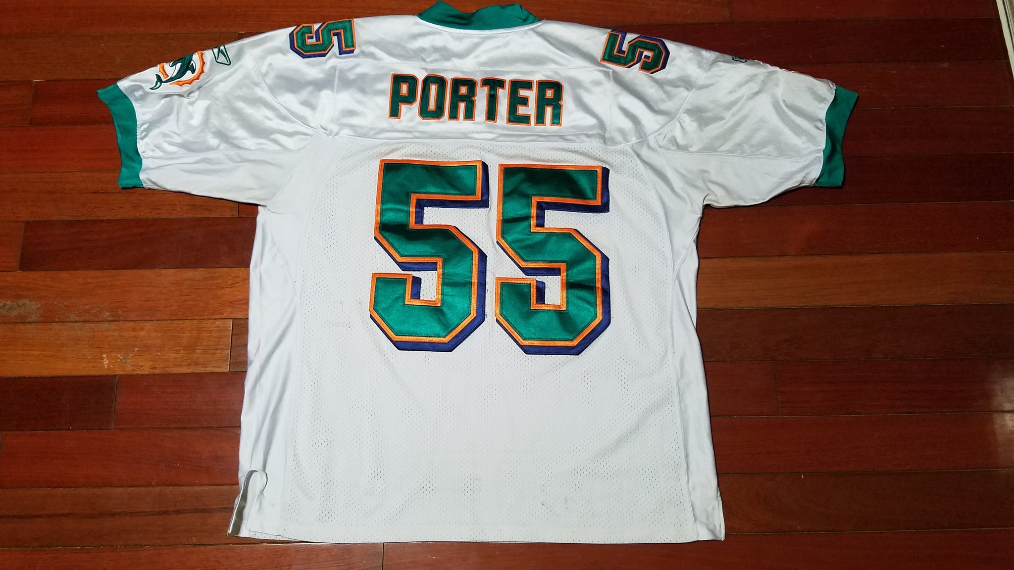 Worn Reebok Miami Dolphins Joey Porter 