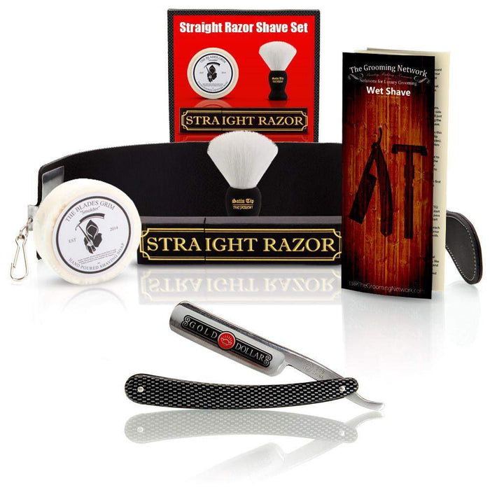 gold straight edge razor