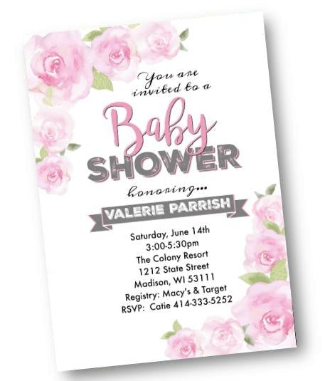 garden themed baby shower invitations