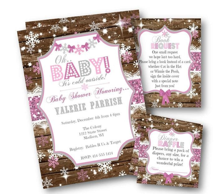 Roxx Designs - Winter Wonderland Baby Shower Invitation Flyer - Roxx ...