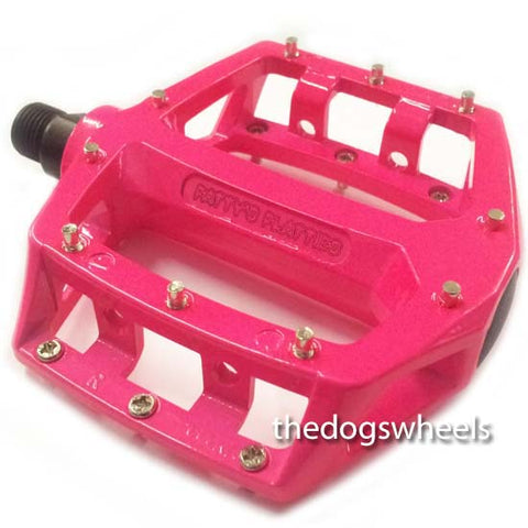 pink bicycle pedals