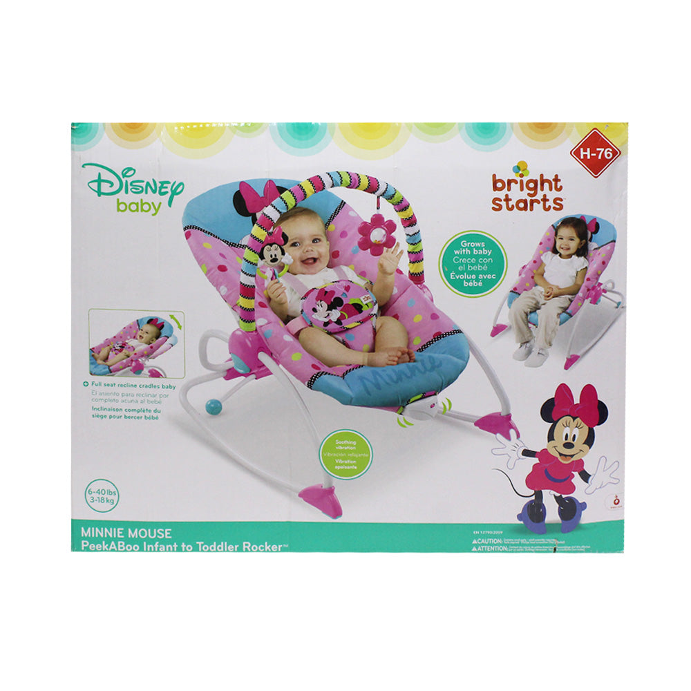 minnie mouse peekaboo infant to toddler rocker