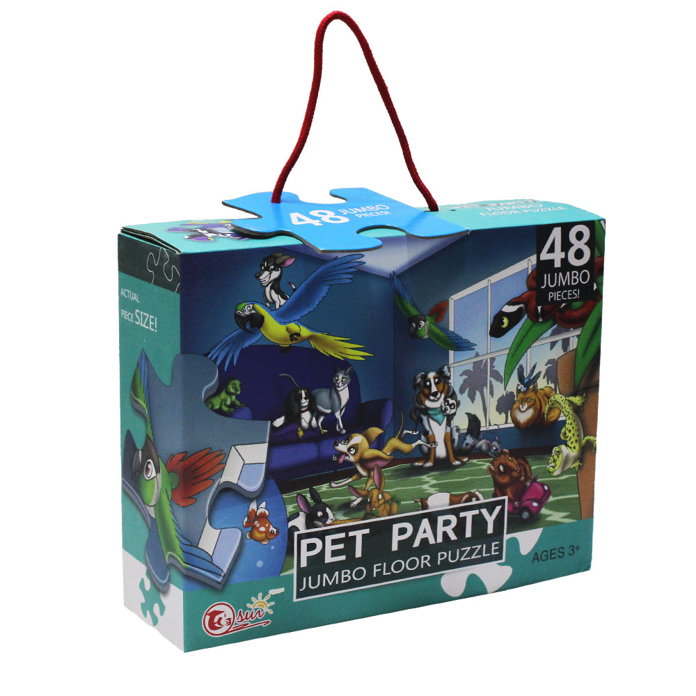 Pet Party Jumbo Floor Puzzle 48 Pieces 3 Years Ourkidseg