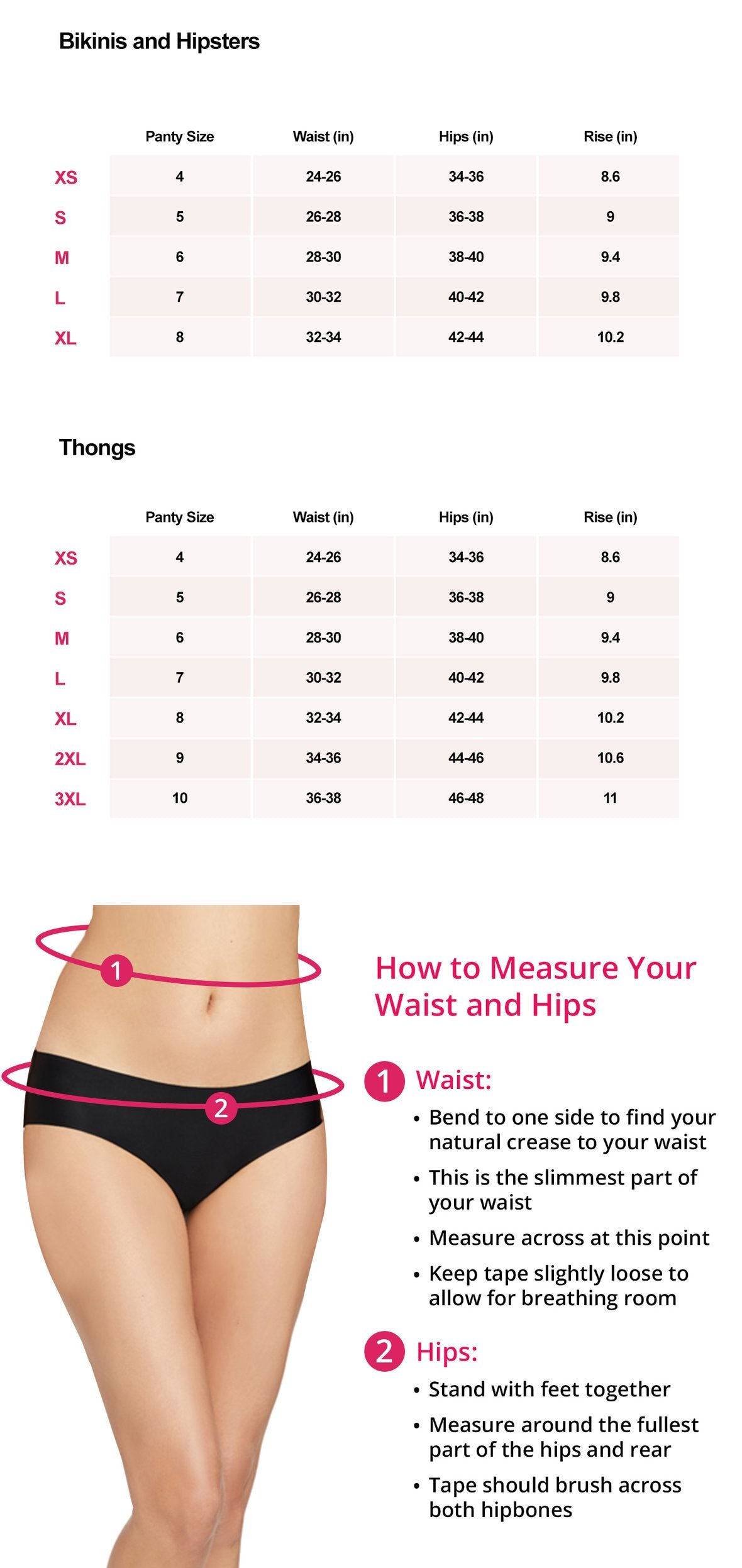 How To Measure Women's Underwear Size - Bawbags