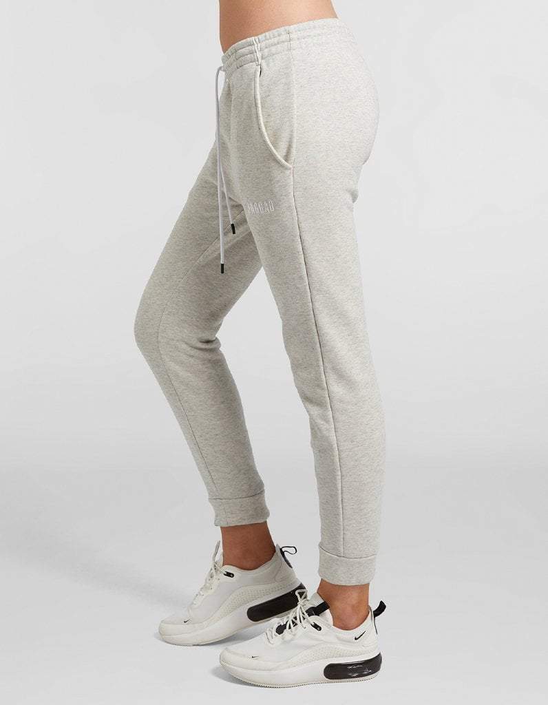 light grey track pants