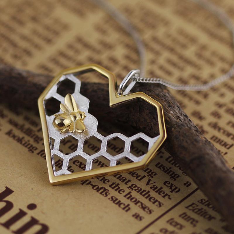 Save The Bees - Honeycomb Heart 