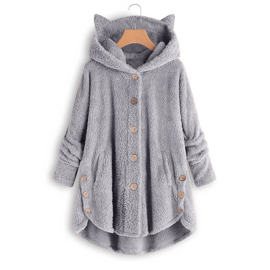 Fluffy Fleece Cat Ear Hoodie – ESS6 Fashion