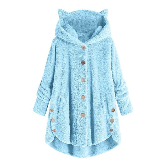 Fluffy Fleece Cat Ear Hoodie – ESS6 Fashion