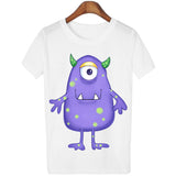 18 Style Smoking Alien Print Funny Casual Tees
