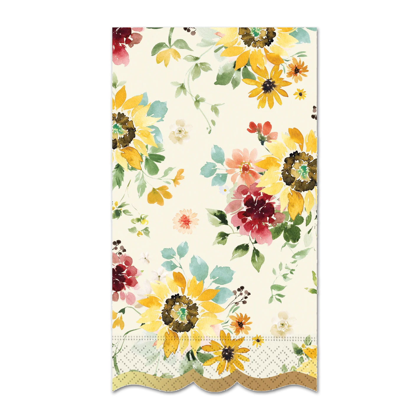 5240) TWO Individual Paper BEVERAGE / COCKTAIL Decoupage Napkins -  SUNFLOWERS