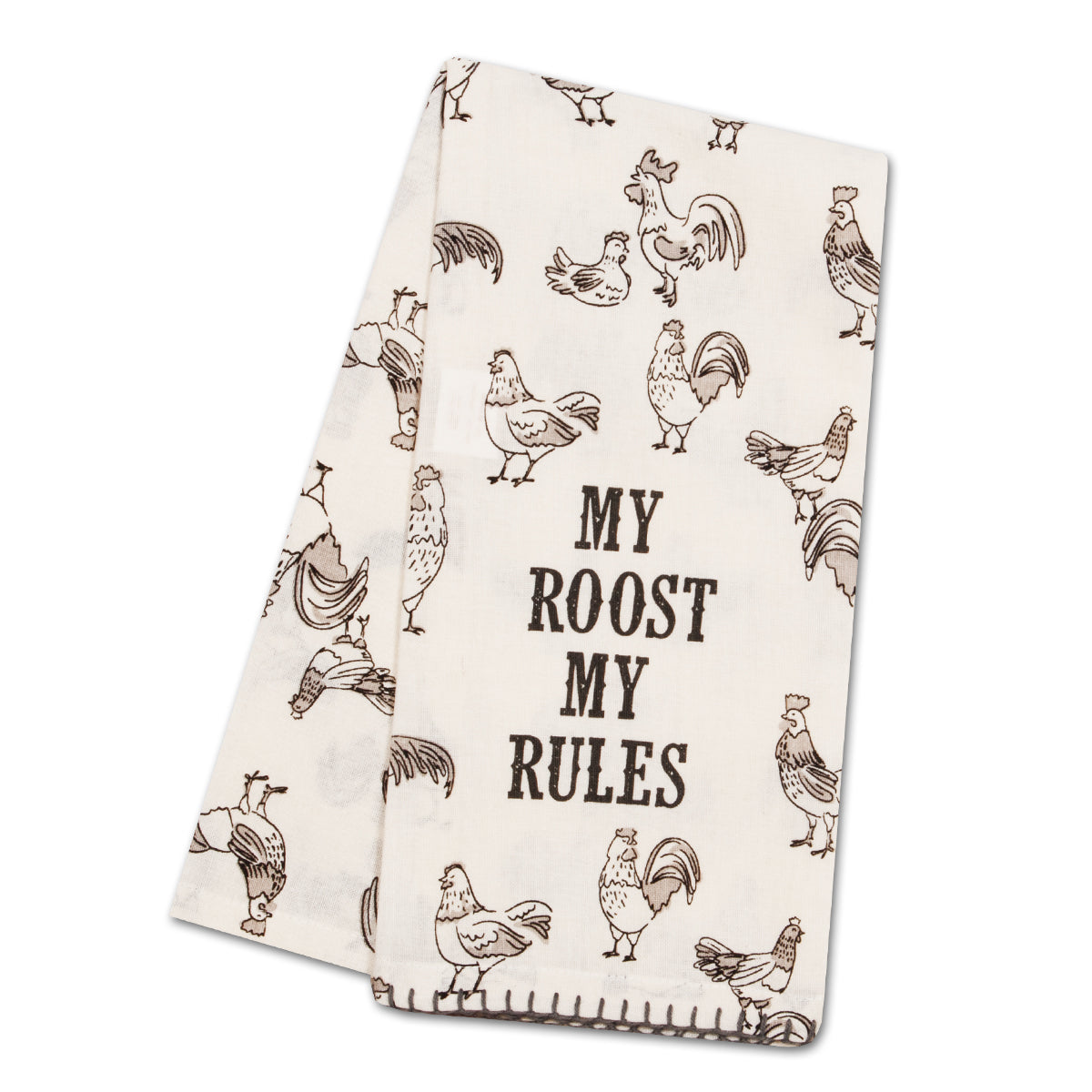 Kitchen Towel - Rise and Shine Rooster Tan towel