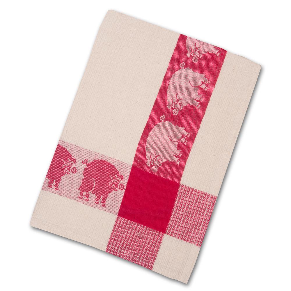 Buffalo Red & Natural Waffle Weave Kitchen Towel - Napkins2go