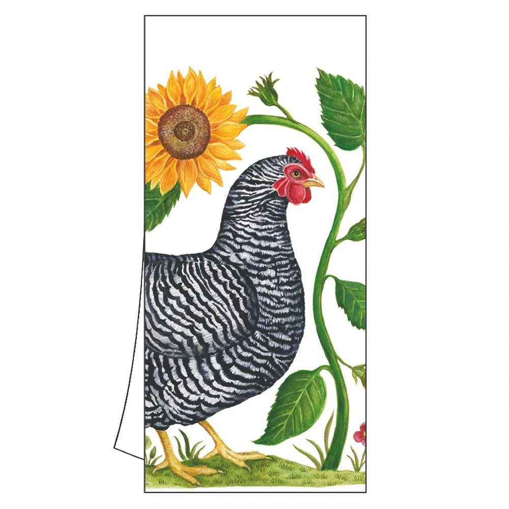 fillURbasket Farmhouse Kitchen Towels Set Farm Towels Pig Rooster Chicken  Cow Towels Tan Black Dish Towels Set of 5 Cotton 16x28 in 2023