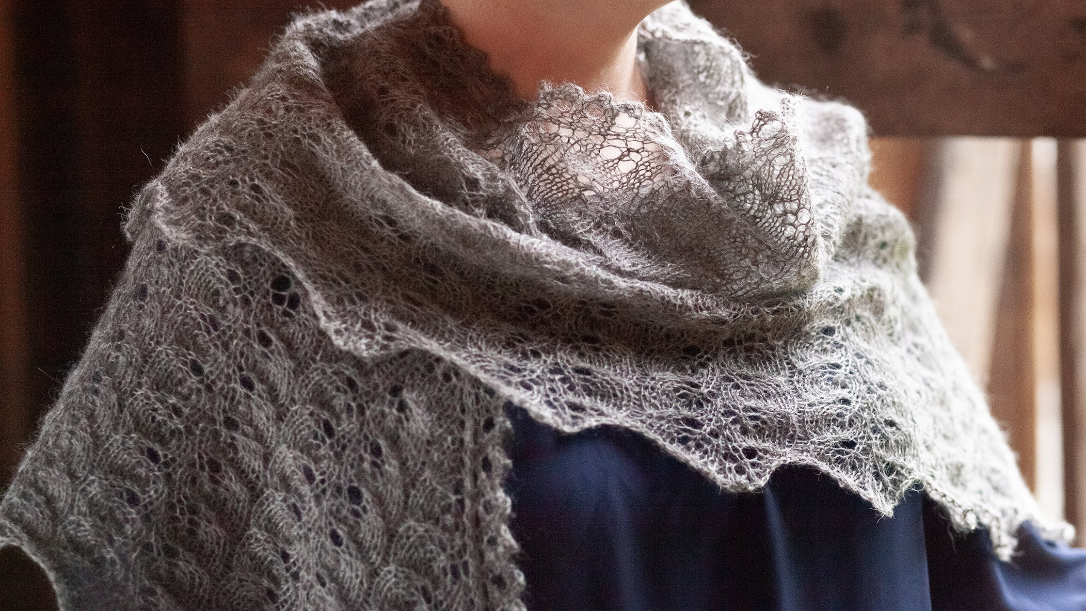 Lilac Season Shawl in Gotland Lace