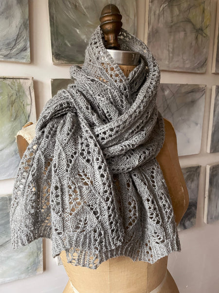 Peony Moon Scarf or Stole by Knitspot – Bare Naked Wools