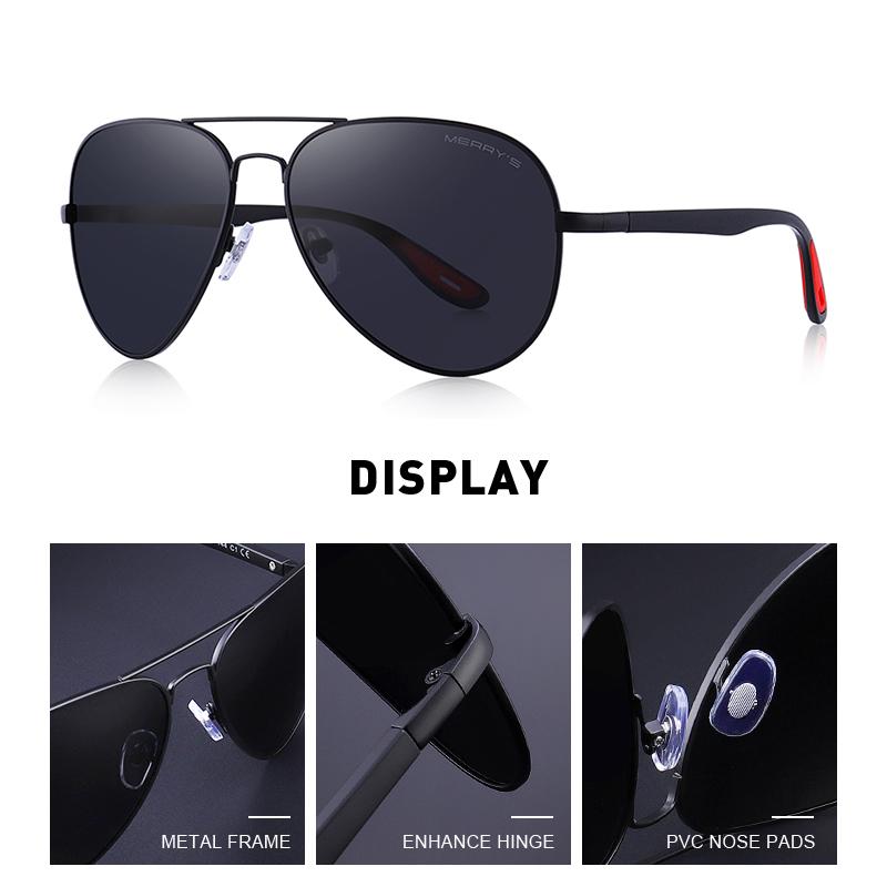 Merrys Design Men Classic Pilot Sunglasses Hd Polarized Sun Glasses Fo Merrys Official Store