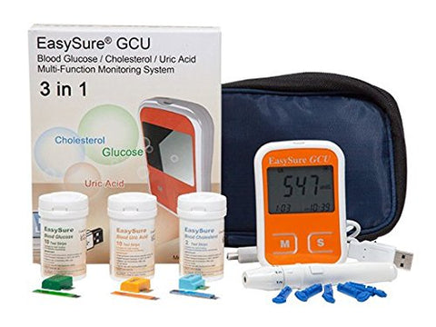 Gout Test Kit Easy Life Uric Acid Glucose, & Cholesterol Meter + 25 Uric  Strips