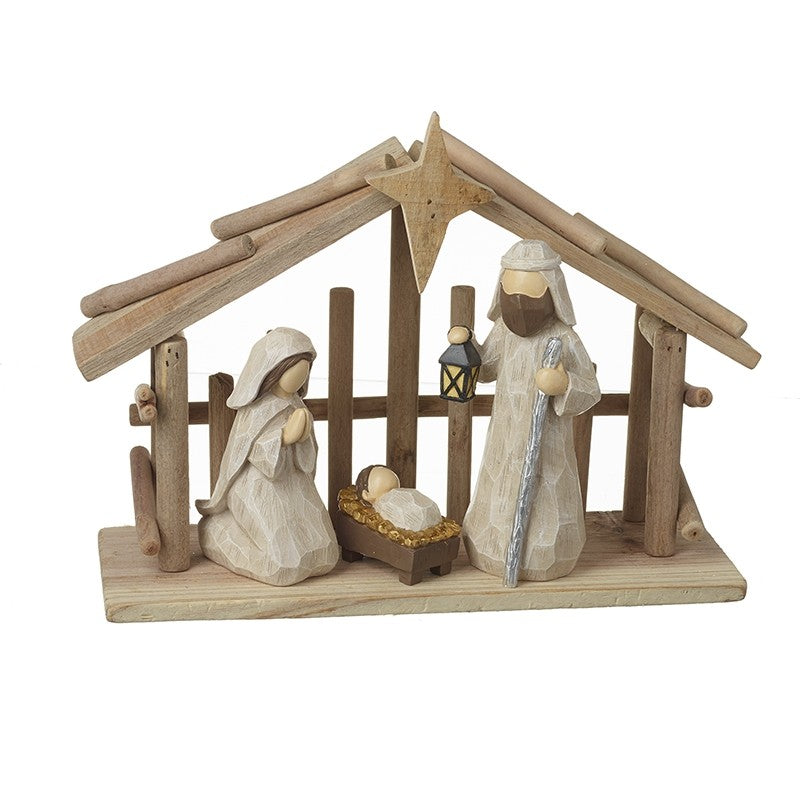 Wooden Nativity Stable Scene – Liverpool Cathedral