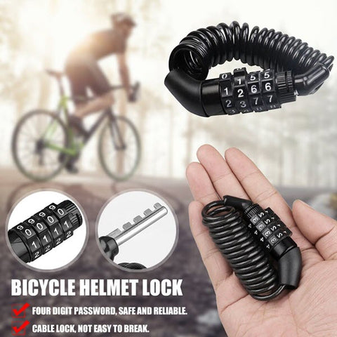 4-Digits Combination Motorcycle Bicycle Helmets Lock