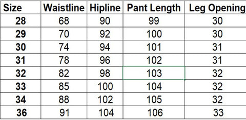 Biker Leather Pants Size Chart Centimeters Family Avenue