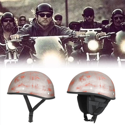 Lightest-Smallest-Polo-Style-Original-Motorcycle-Beanie-DOT-AS-NZ-Half-Helmet-Iron-Rust-beaniehelmets-com