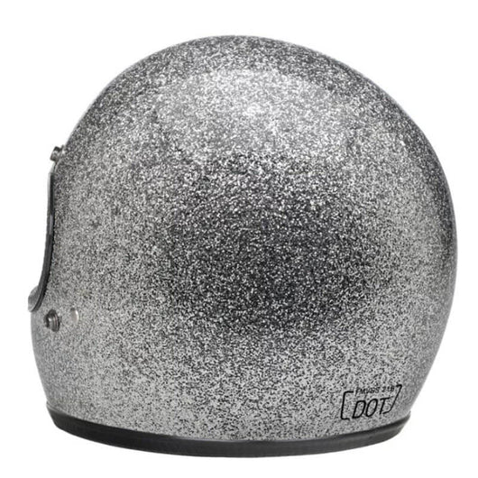 silver sparkle motorcycle helmet