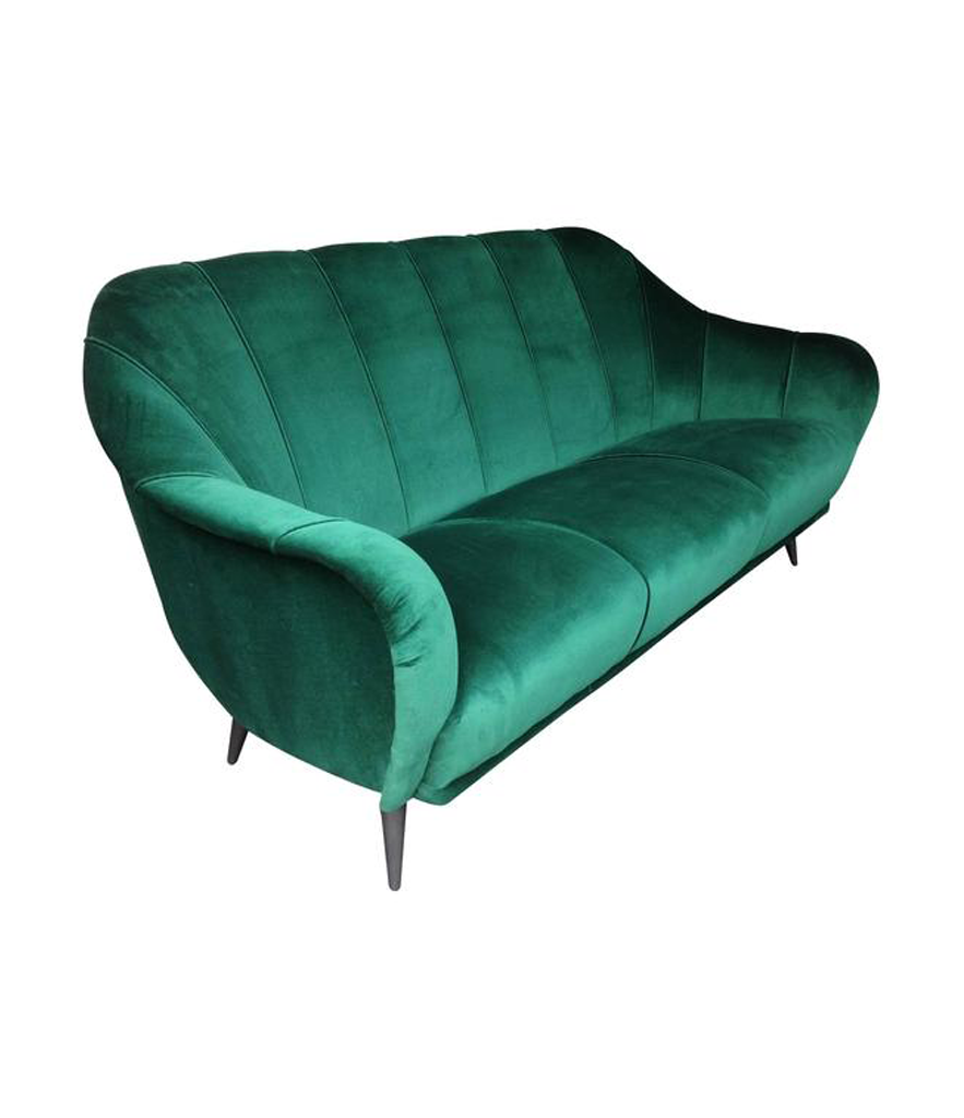 ITALIAN EMERALD GREEN VELVET SOFA – Ed Butcher