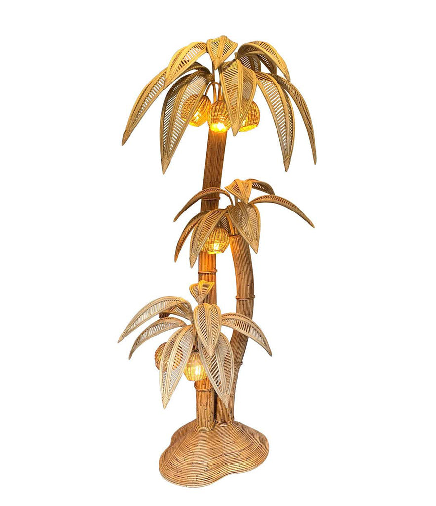 wicker palm tree lamp