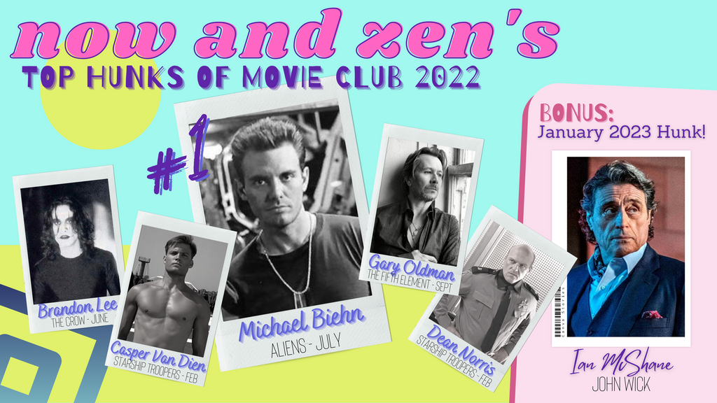 Infographic featuring attractive actors, Brandon Lee, Casper Van Dien, Michael Biehn, Gary Oldman, Dean Norris, and Ian McShane