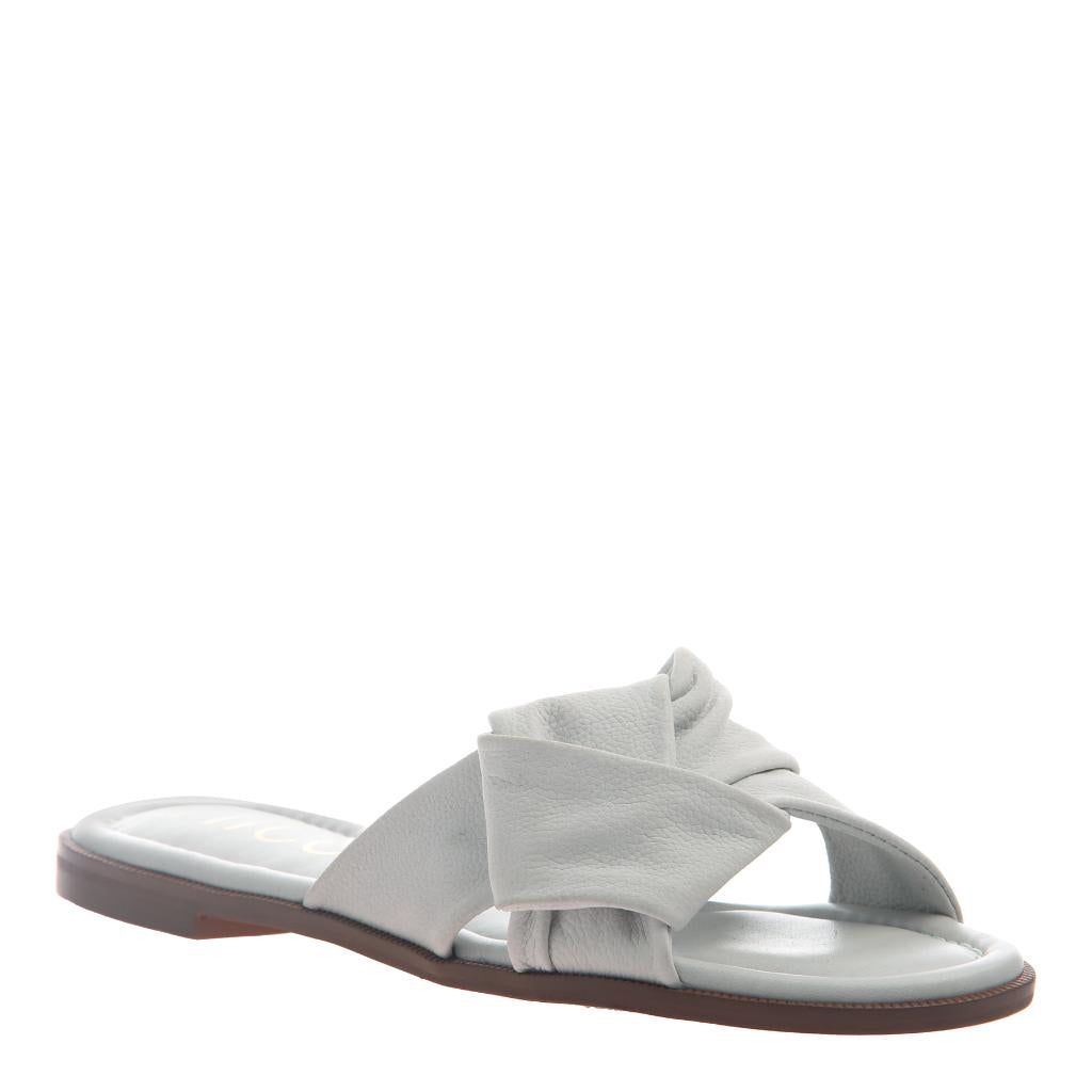 Effie in White Flat Sandals | Women's 