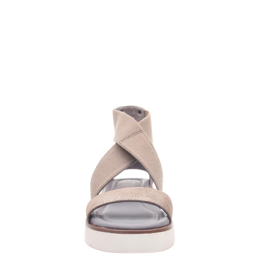 Karla in Taupe Flat Sandals | Women's 