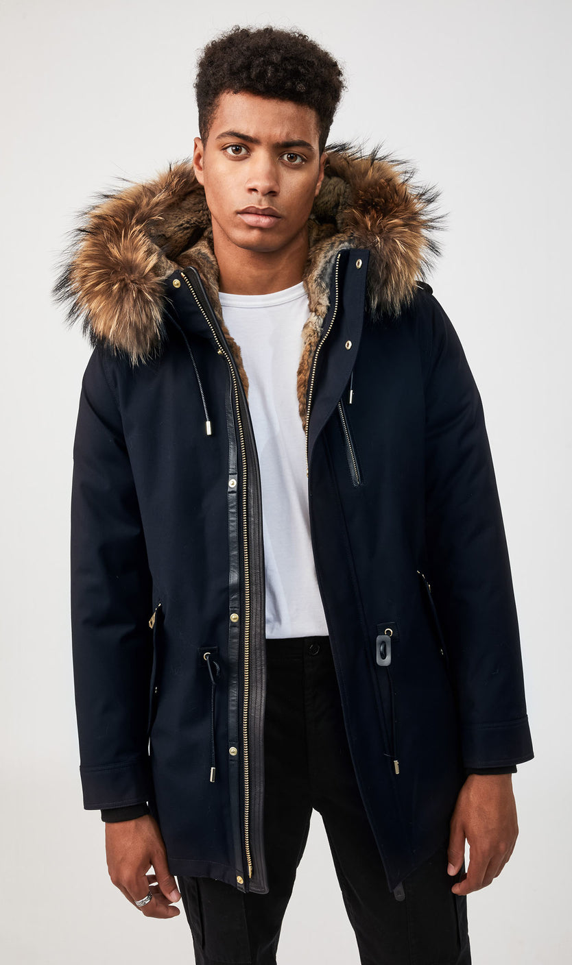 mackage fur lined parka mens