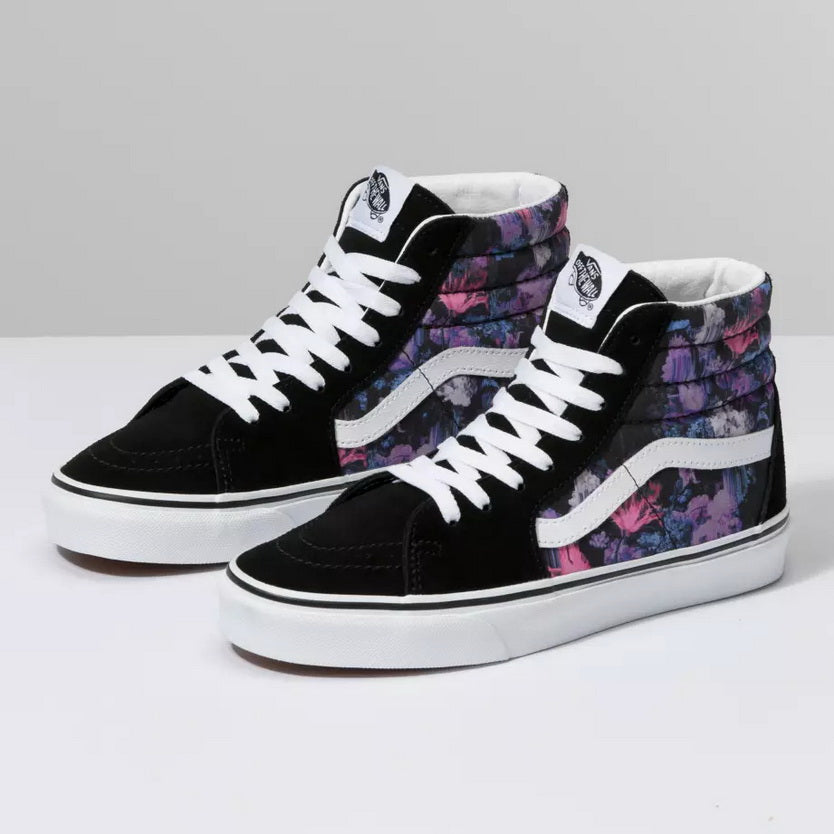 purple floral vans