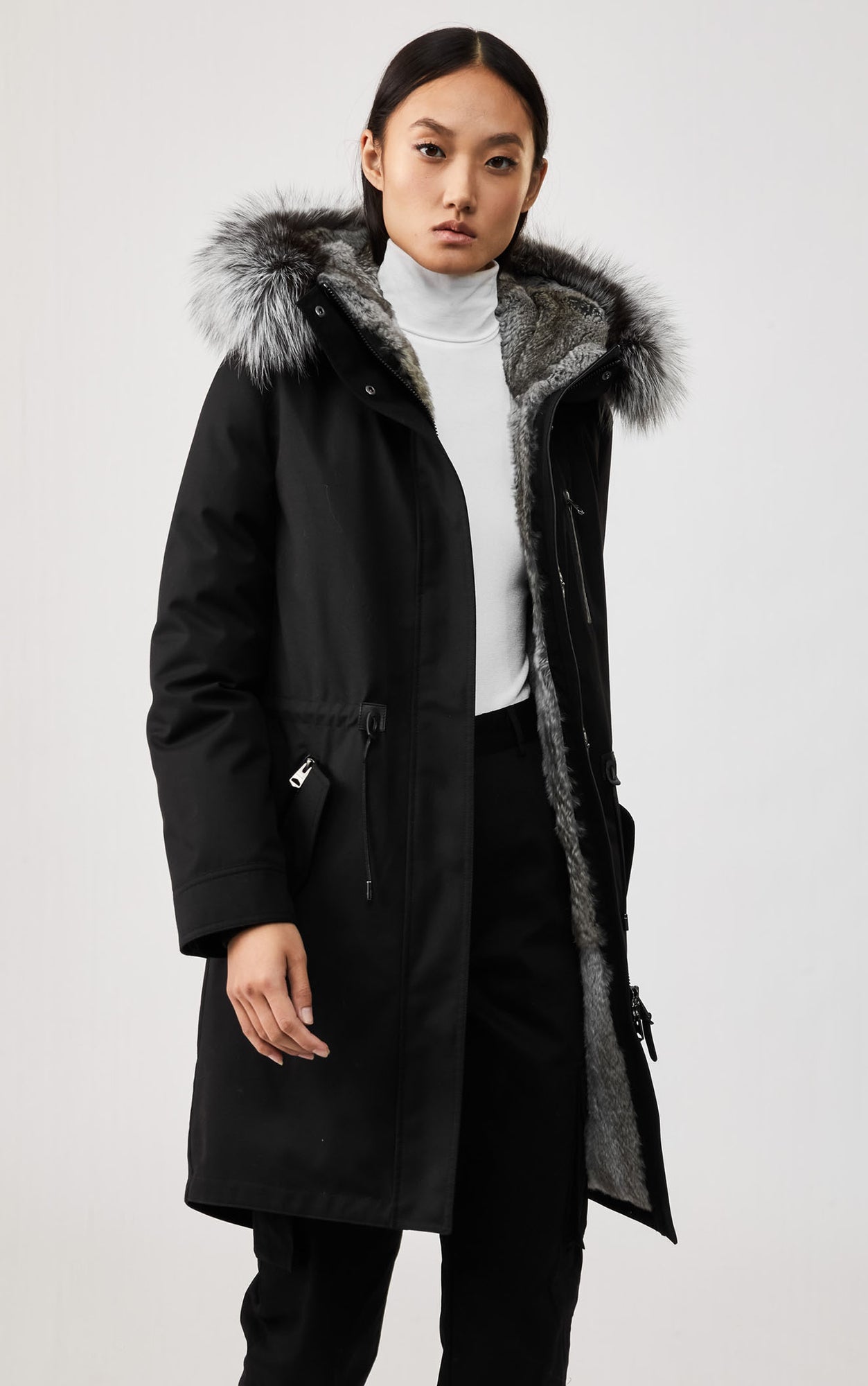 mackage fur lined parka mens