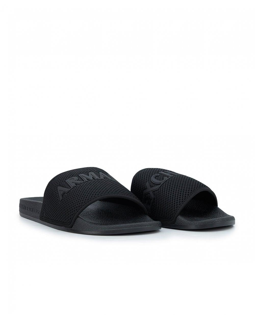 armani exchange men's slides