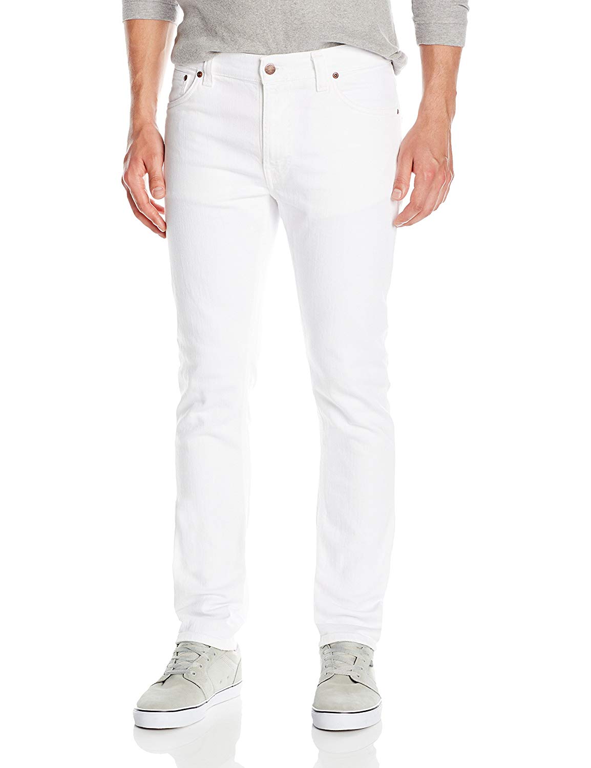 white nudie jeans