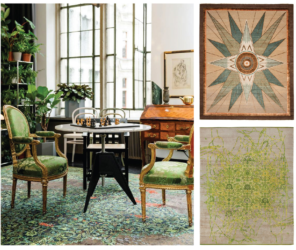 Extraordinary green rugs