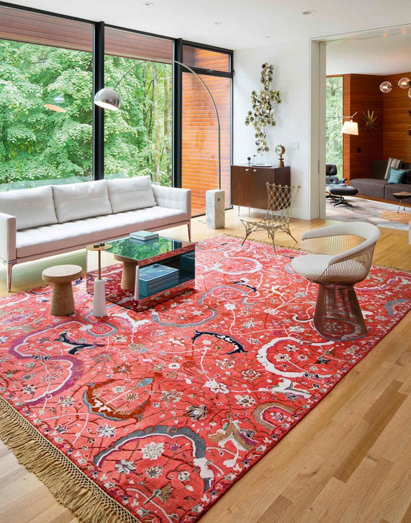 Room with fresh red rug