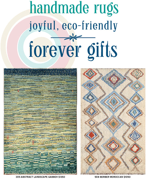 Handmade rugs are joyful, eco-friendly forever gifts!