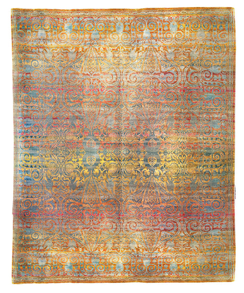 Wool and Sari Silk rug by Zollanvari