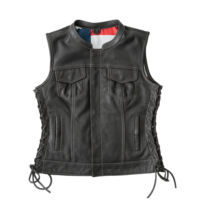 Red Stitch Women's Double Concealed Pocket Side Lace Vest