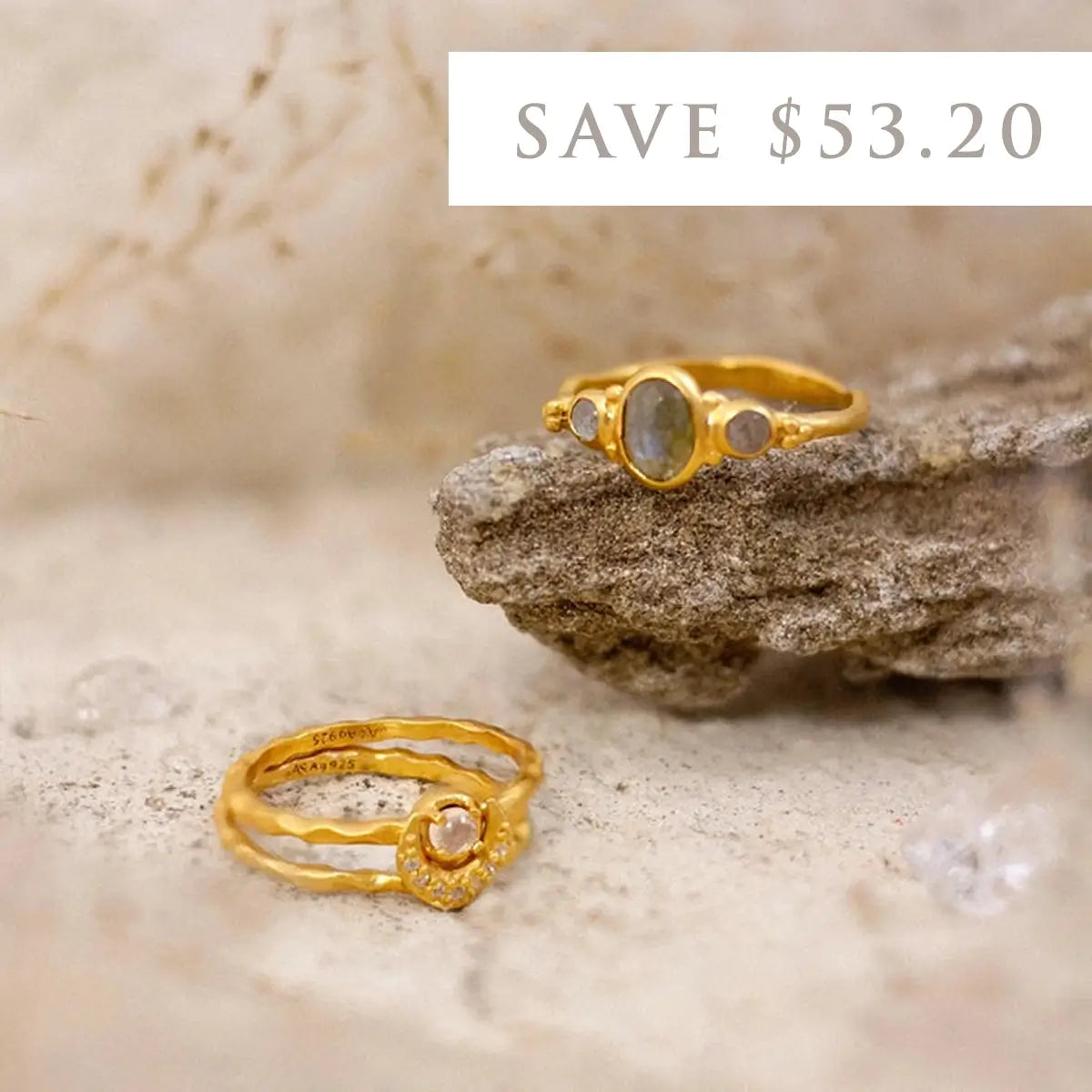 Manifest Your Dream & Shine Stack Ring Gift Set