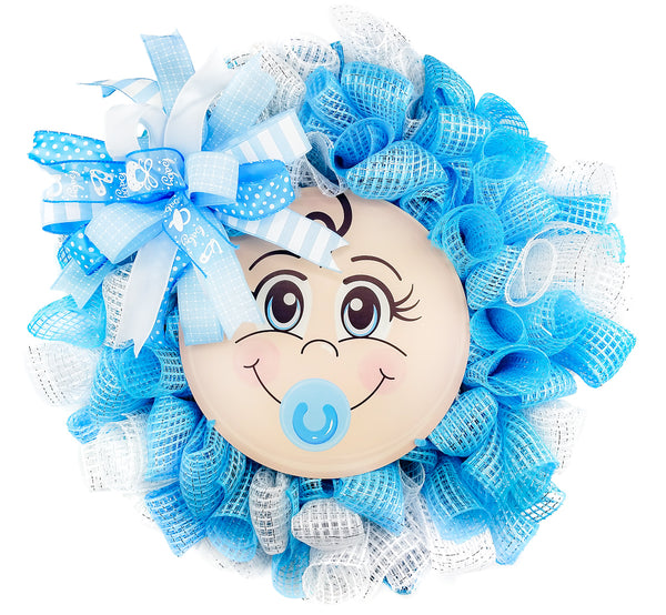 Baby Boy Wreath On The Wall Charm