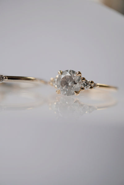 14k YG Salt and Pepper Diamond Ring