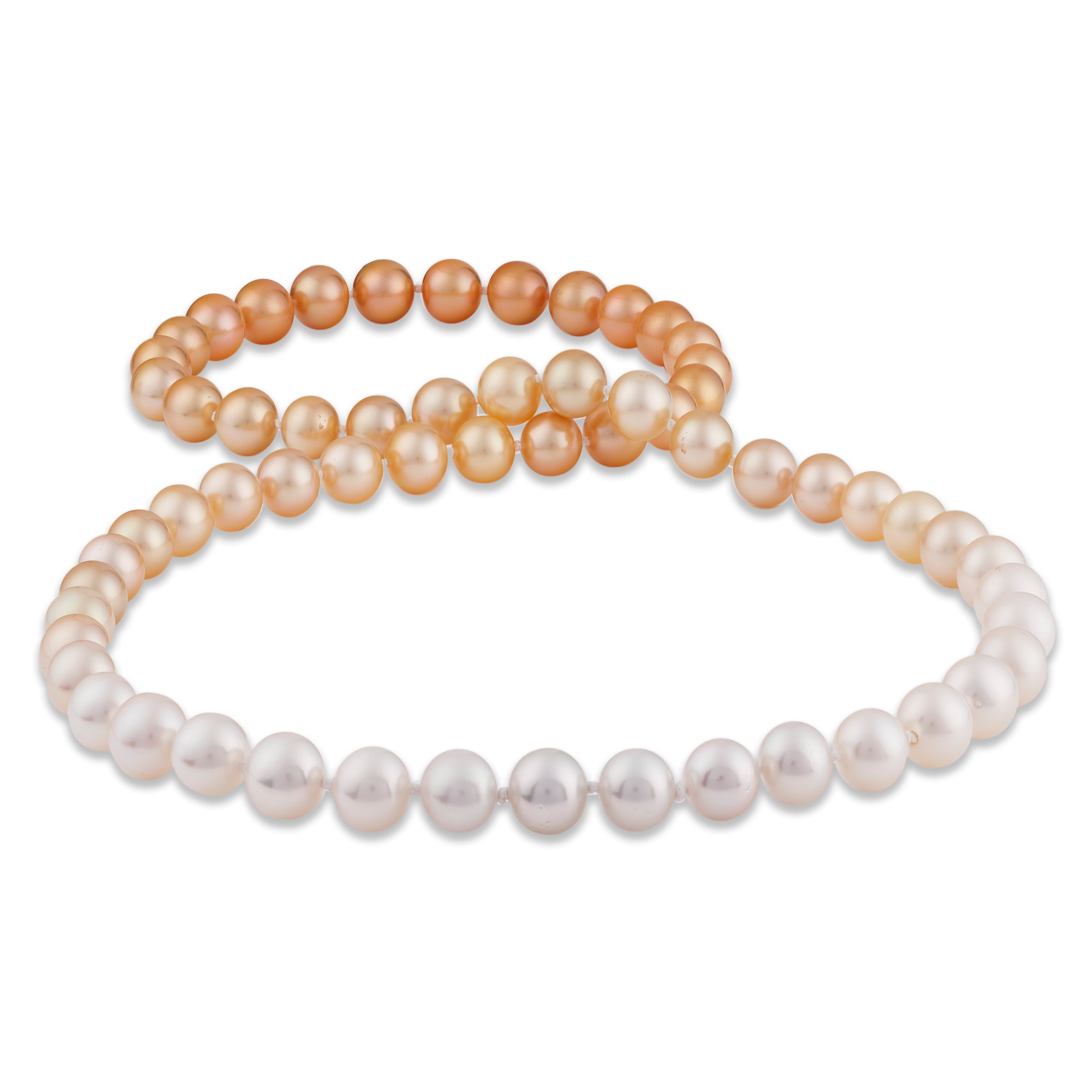 32 Ombre South Sea White and South Sea Gold Pearl Strand- Made in Hawaii