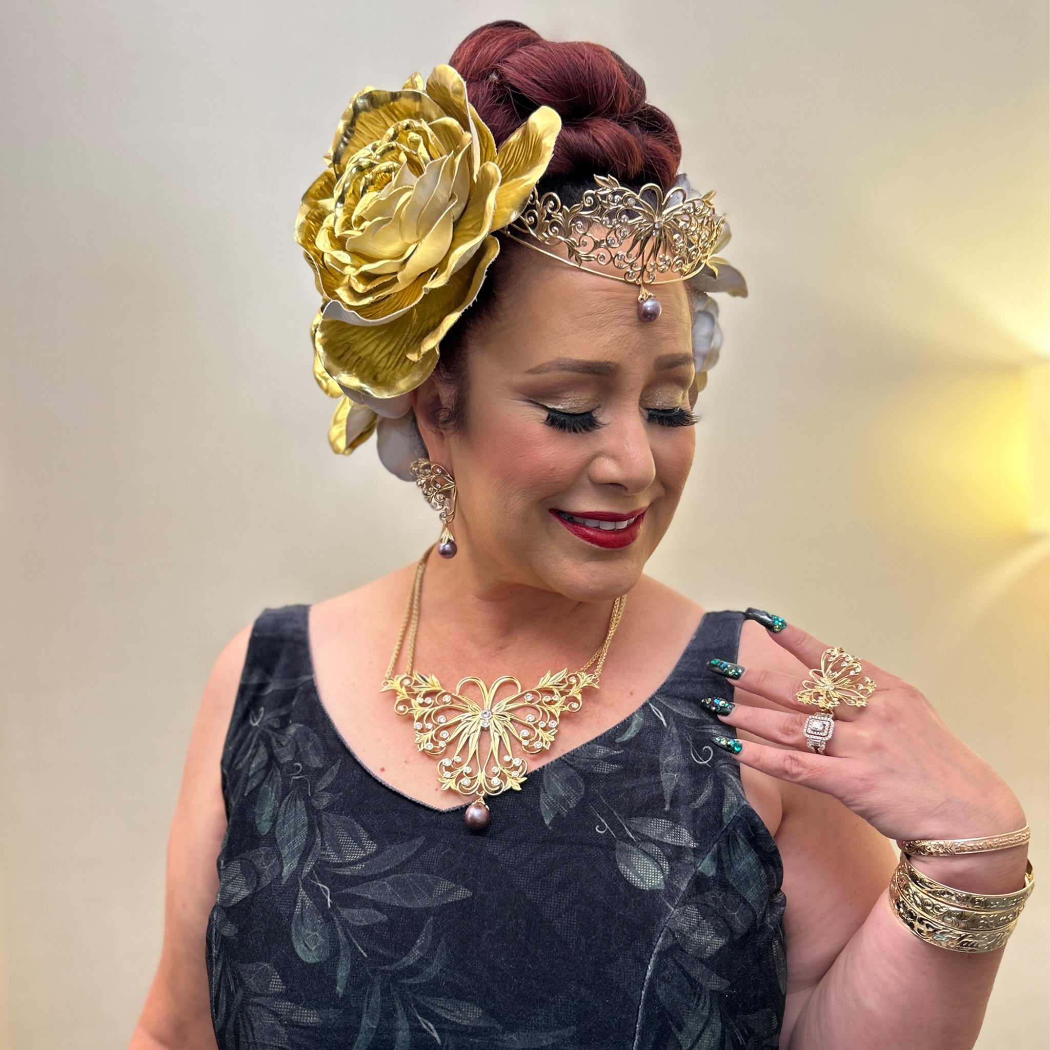 Natalie Ai Kamauʻu Wearing Her GRAMMYs Red Carpet Jewelry