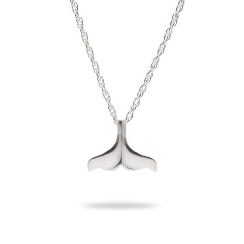 Whale's Tail Halskette in Sterling Silber mit Kette